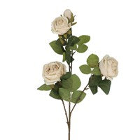 Roses Spray Faux Flower Stem - Antique Cream