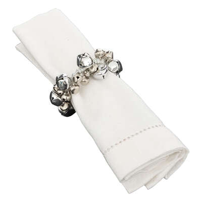 Bell Napkin Ring Silver x2