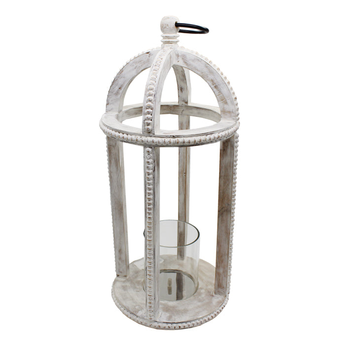 Beaded Mango Large Lantern with Glass