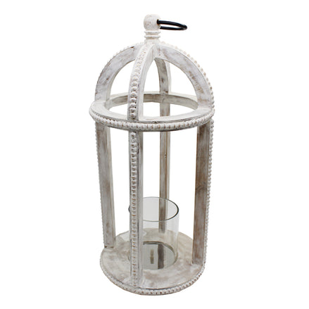 Beaded Mango Large Lantern with Glass