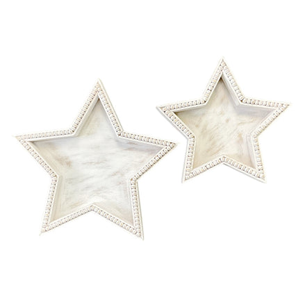 Star Tray Beaded Set of 2