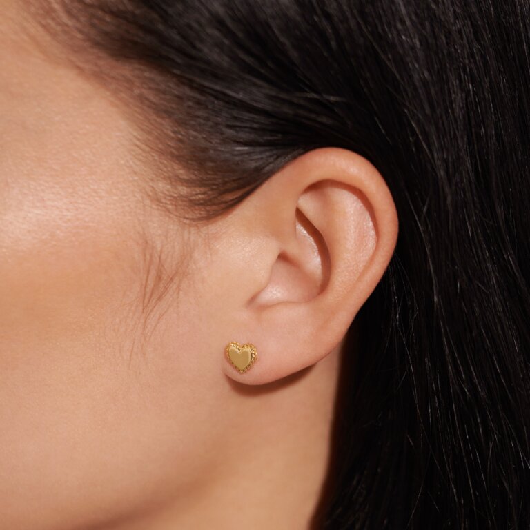 Boxed Heart of Gold Earrings