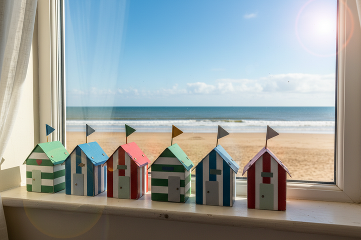 Small Wooden Beach Huts