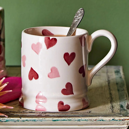 Pink Hearts 1/2 Pint Mug