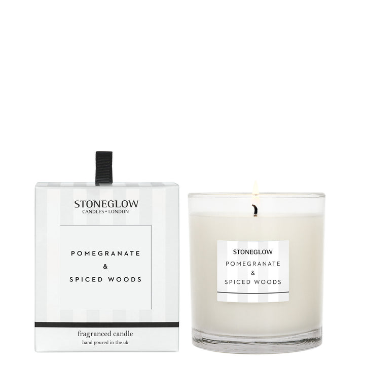 Modern Classics Pomegranate &amp; Spiced Woods Boxed Tumbler Candle