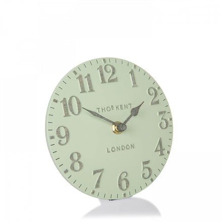 6' Arabic Mantel Clock Pearl Green