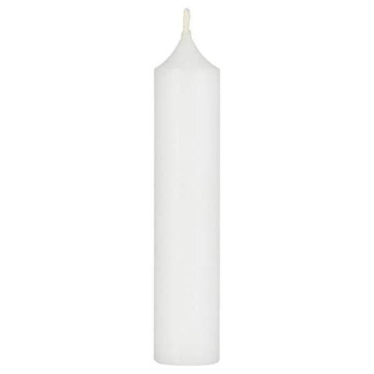 Short Dinner Candle White Rustic