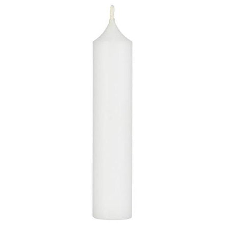 Short Dinner Candle White Rustic