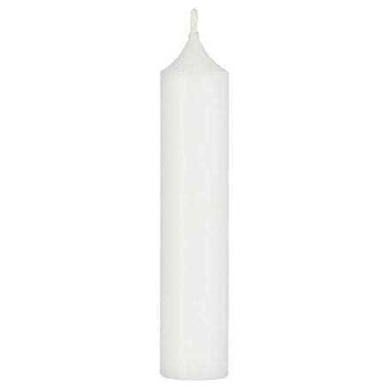Short Dinner Candle White Rustic