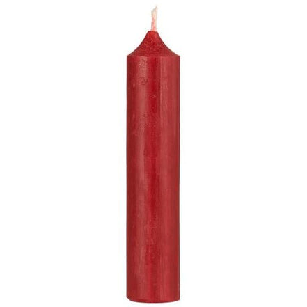 Red Short Rustic Candle