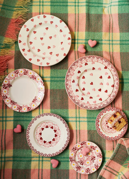 Pink Hearts 8 1/2 Inch Plate