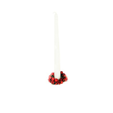 Red Berry Bauble Candle Ring – 4cm