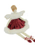 Sitting Red Velvet Angel Decoration
