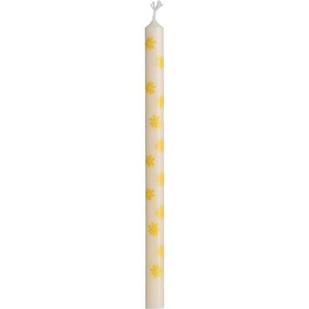 Taper candle with Yellow Flowers
