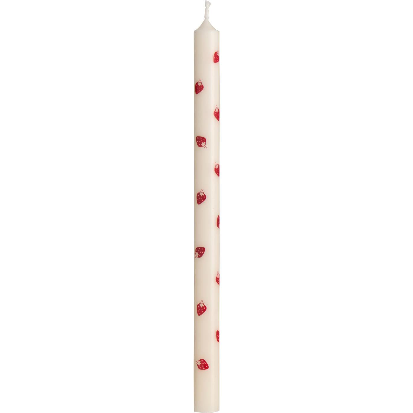 Taper candle with Strawberries