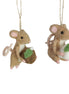 Hanging Fabric Mouse with Christmas Pudding – (2 Assorted)