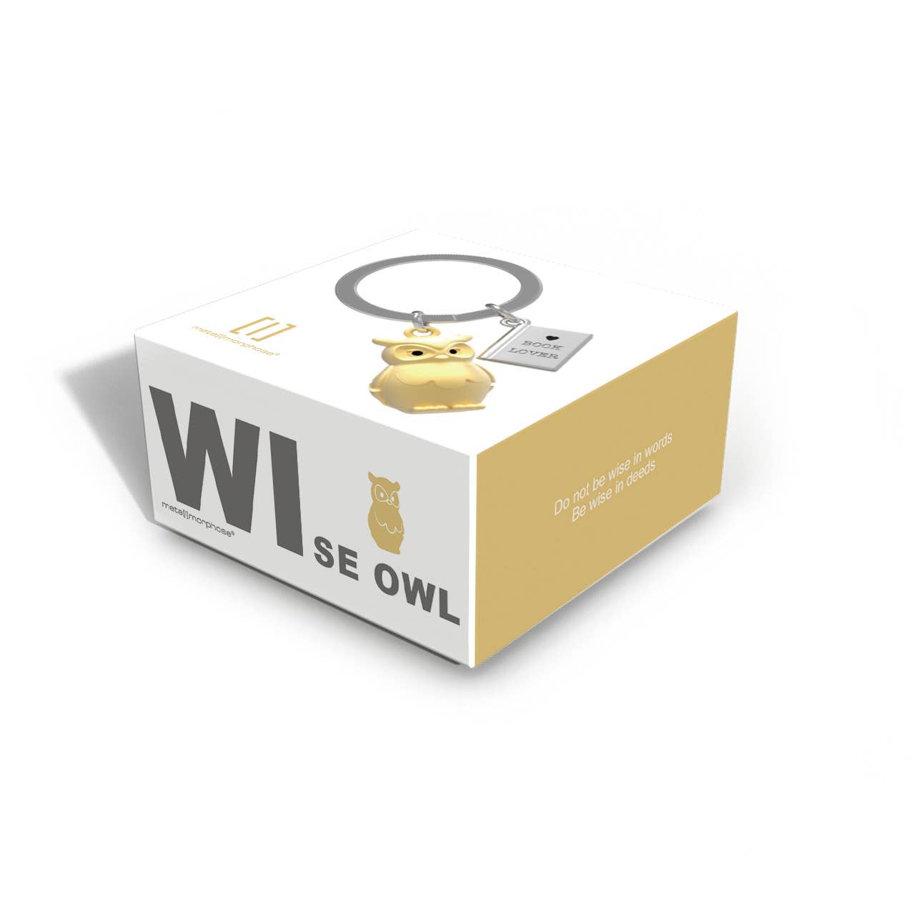 Gold Owl & Book Keyring