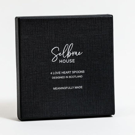 Set of Four Love Heart Spoons