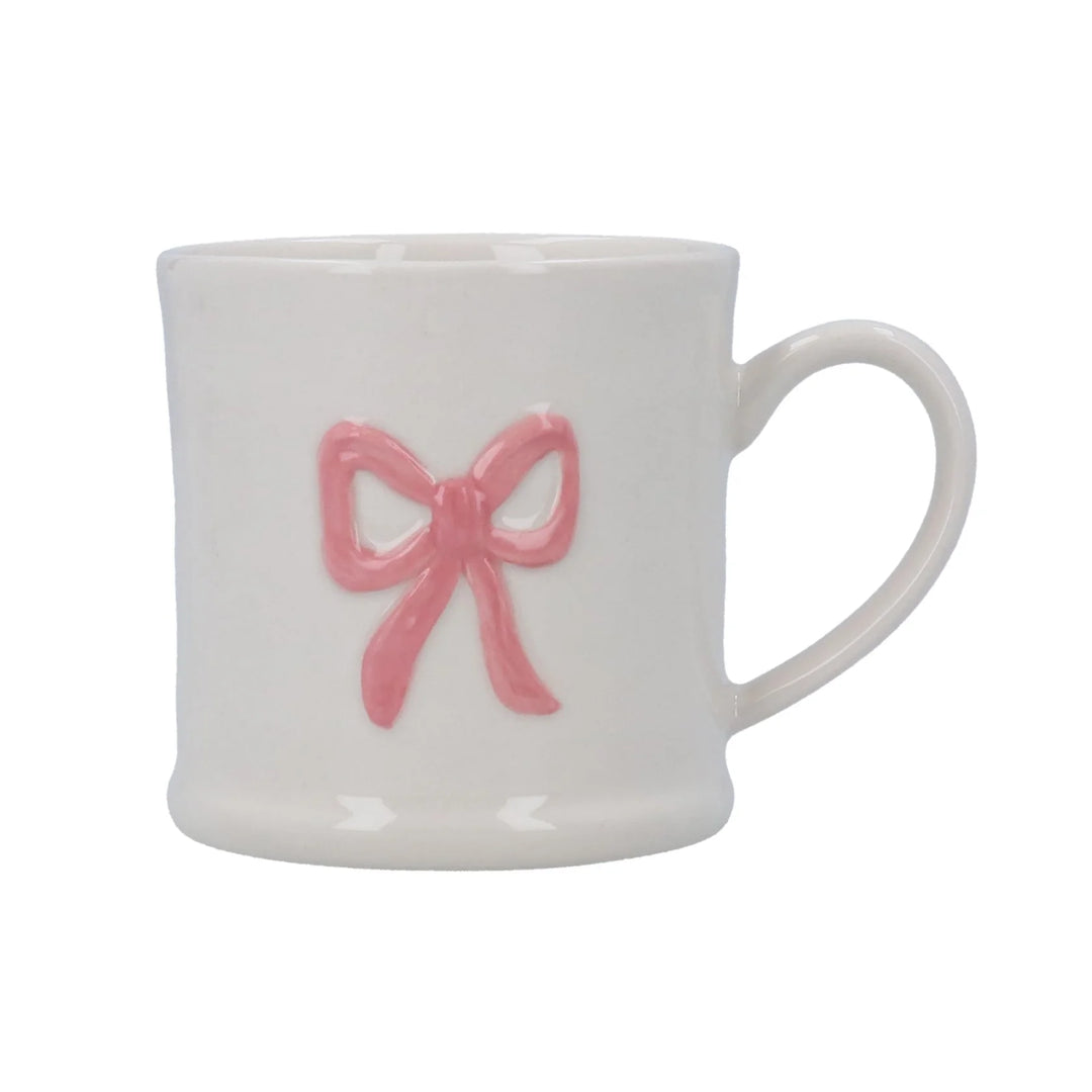 Pink Bow Stoneware Mini Mug