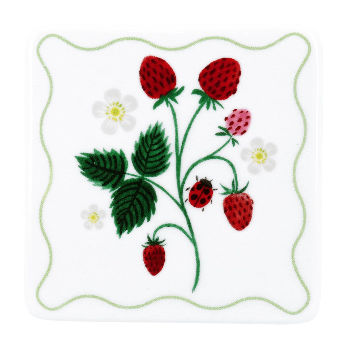 Strawberries Porcelain Coaster