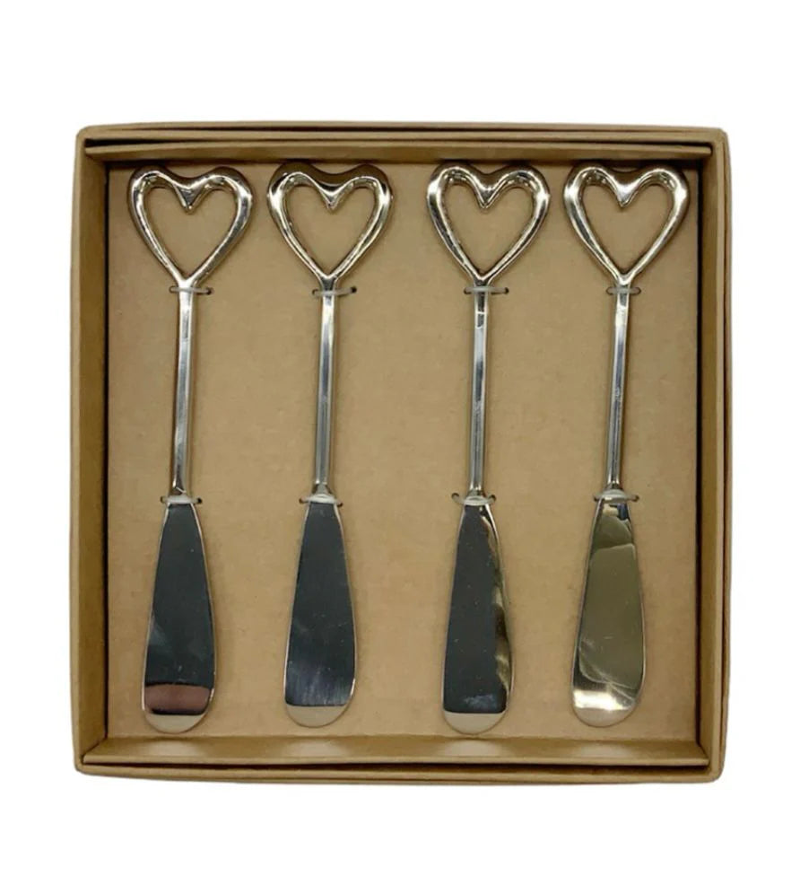 Heart Butter Knives Set of 4