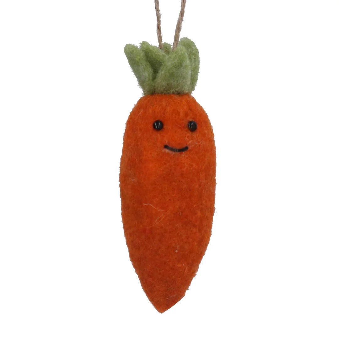 Carrot Mixed Wool Fruit &amp; Veg Decoration