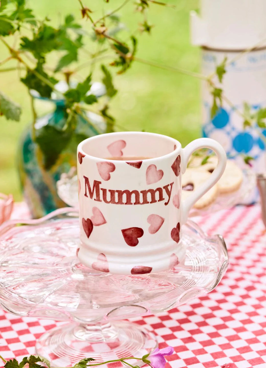 Pink Hearts Heart Mummy 1/2 Pint Mug