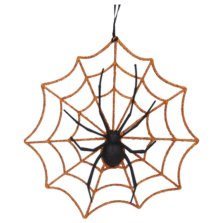 Spider on Glitter Web Decoration