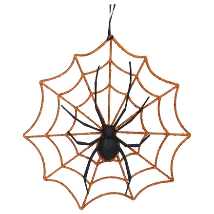 Spider on Glitter Web Decoration