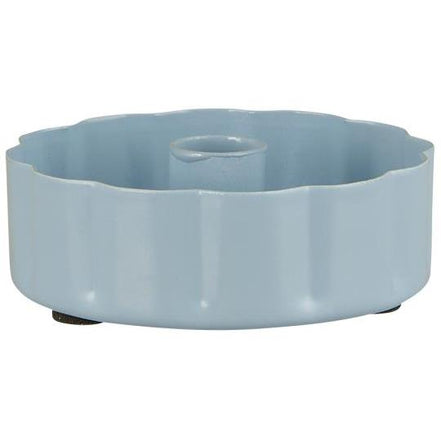Blue Light Blue Wavy Candle Holder