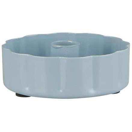 Blue Light Blue Wavy Candle Holder