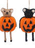 Mixed Wool Bear Pumpkin Decoration – 2 Assorted Designs