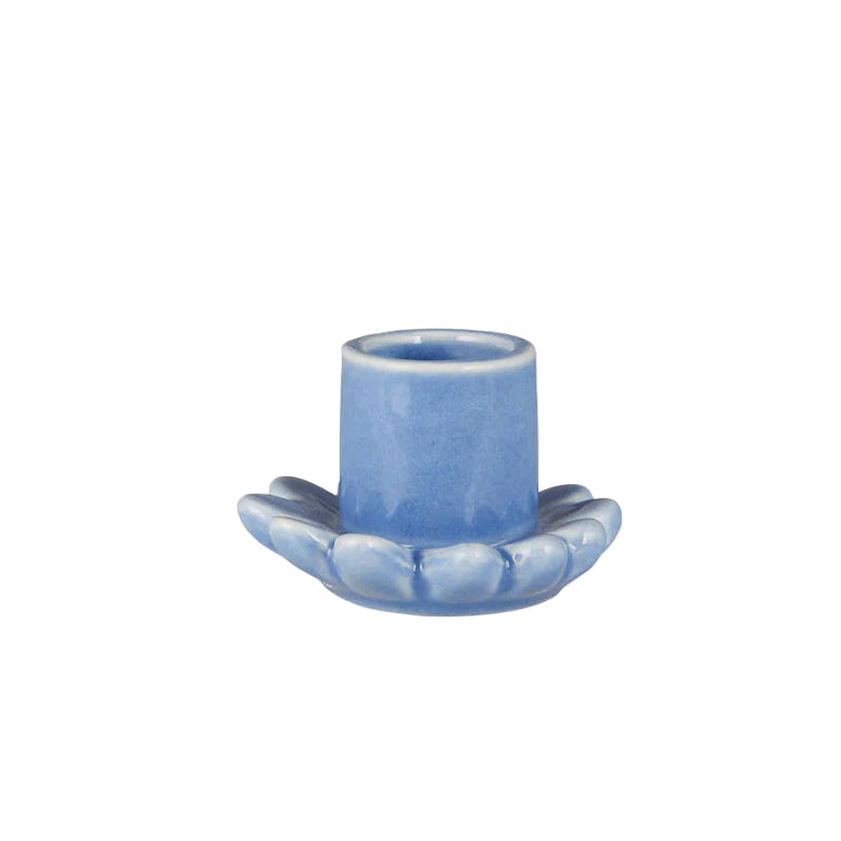 Blue Flower Candle Holder