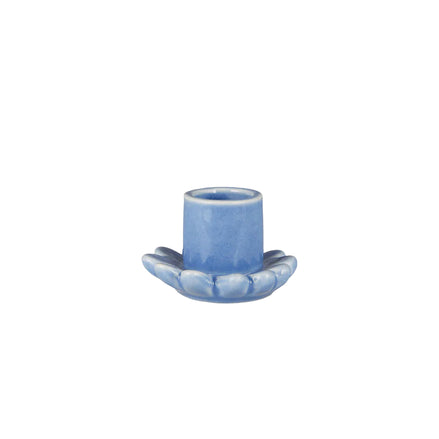 Blue Flower Candle Holder