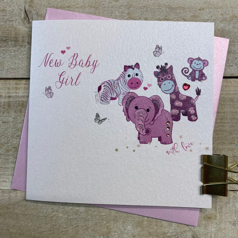 New Baby Girl Card-Pink Toys