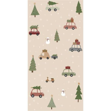 Napkin cars and Christmas trees