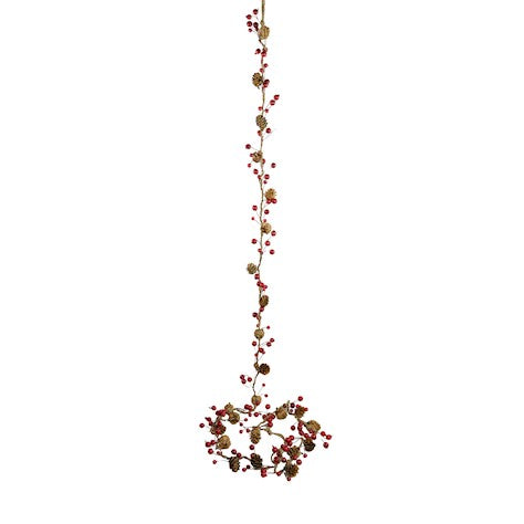 Red Berry & Pinecone Garland – 200cm