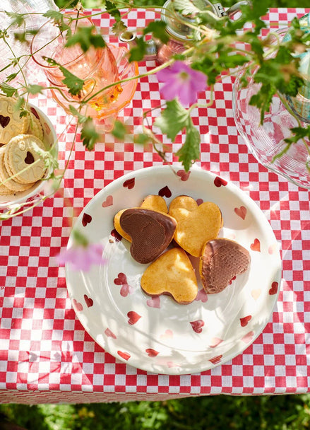 Pink Hearts Medium Pasta Bowl