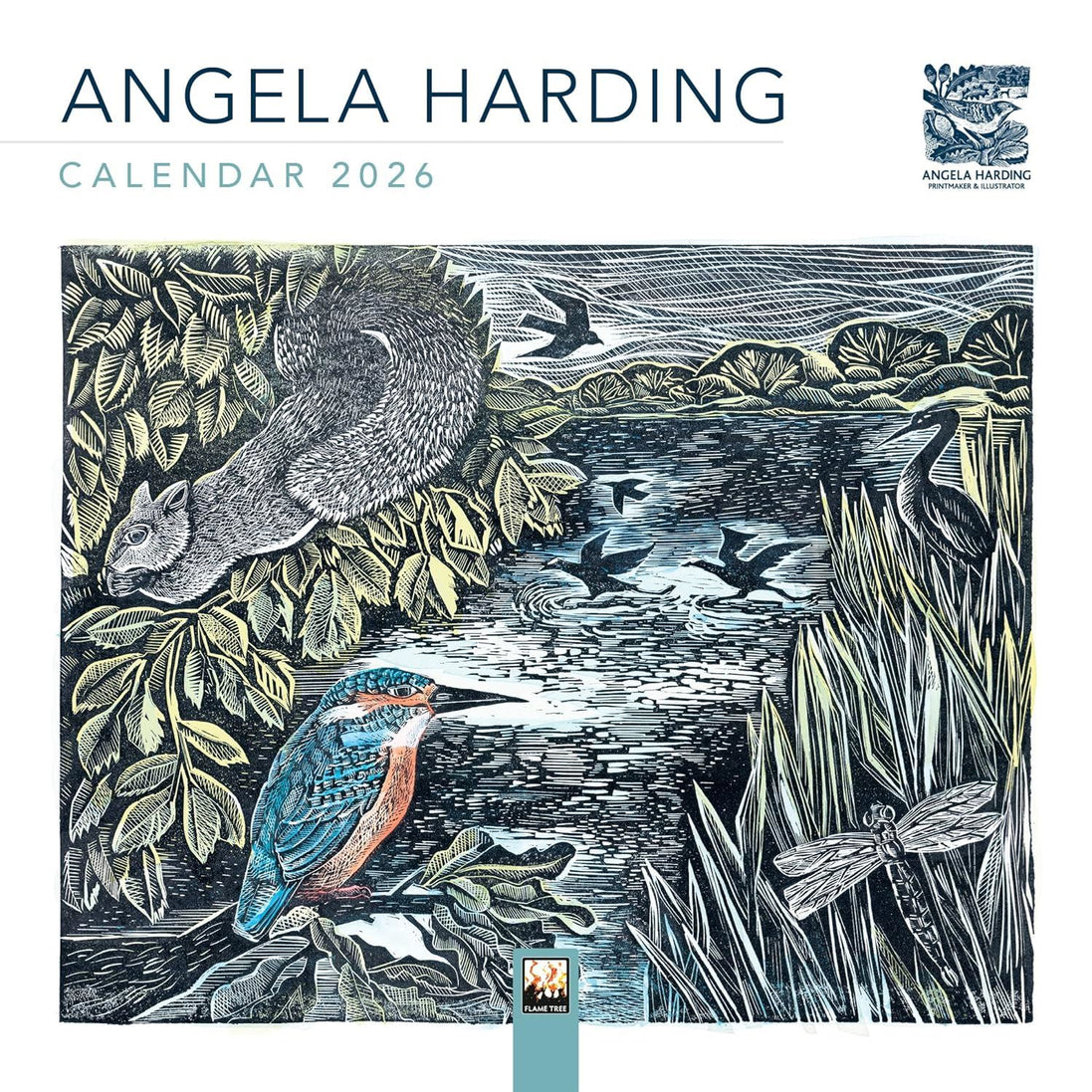 Angela Harding 2026 Mini Wall Calendar (Flame Tree
