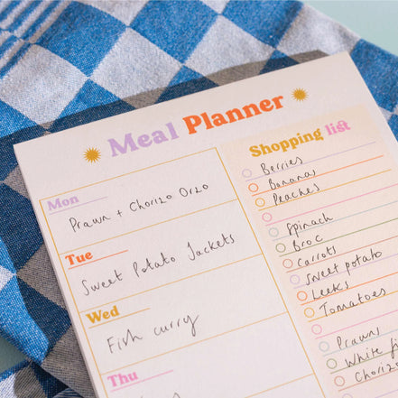 A5 Colourful Meal Planner & Shopping List