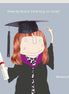 Big Brain Girl Graduation Card