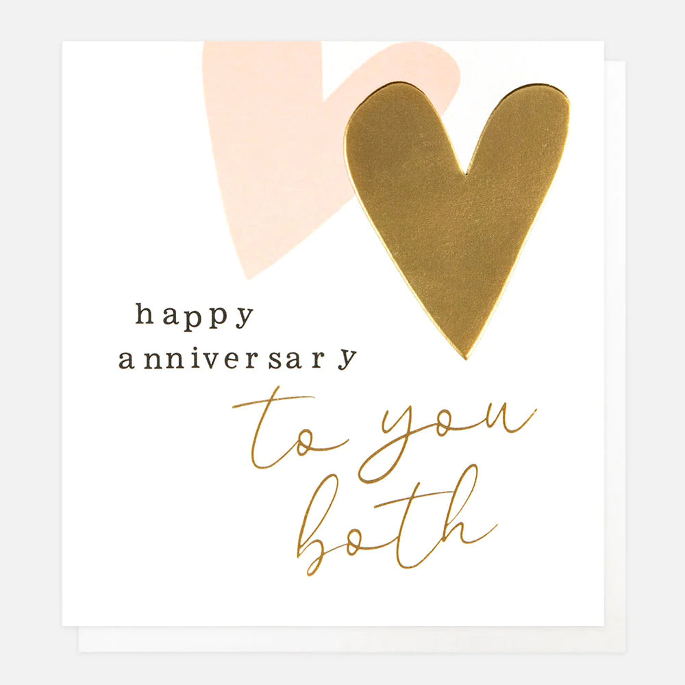 Gold Heart 'To You Both' Anniversary Card