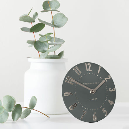 6" Mulberry Mantel Clock Olive Green