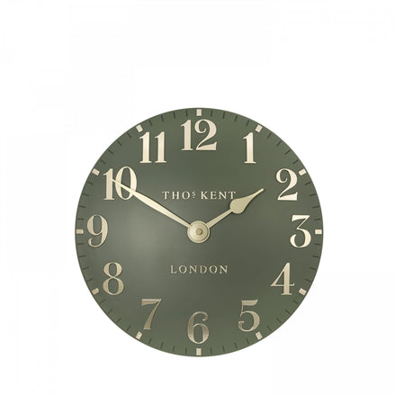 12' Arabic Wall Clock Lichen Green