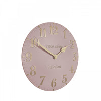 12" Arabic Wall Clock Blush Pink