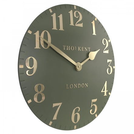 20 Inch Arabic Lichen Green Wall Clock
