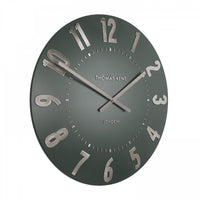 20" Arabic Wall Clock Olive Green