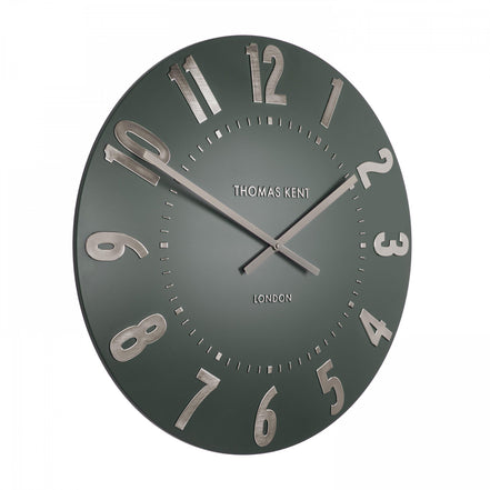 20" Arabic Wall Clock Olive Green