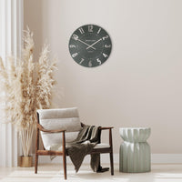 20" Arabic Wall Clock Olive Green