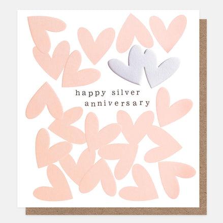 Happy Silver Anniversary Hearts